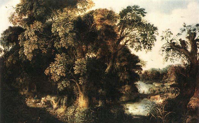KEIRINCKX, Alexander Forest Scene - Oil on oak Norge oil painting art